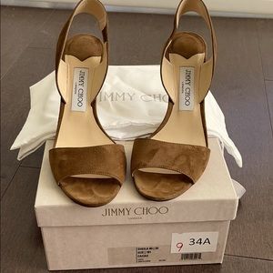 Jimmy Choo brown suede shoes